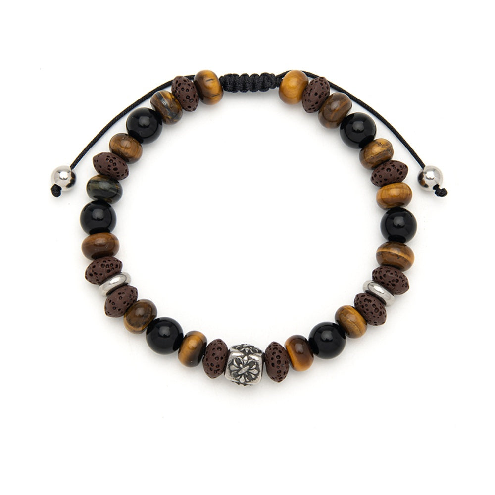 Men's Republic Fashion Bracelet Stainless Steel Semi Precious Stones Assorted — image 2