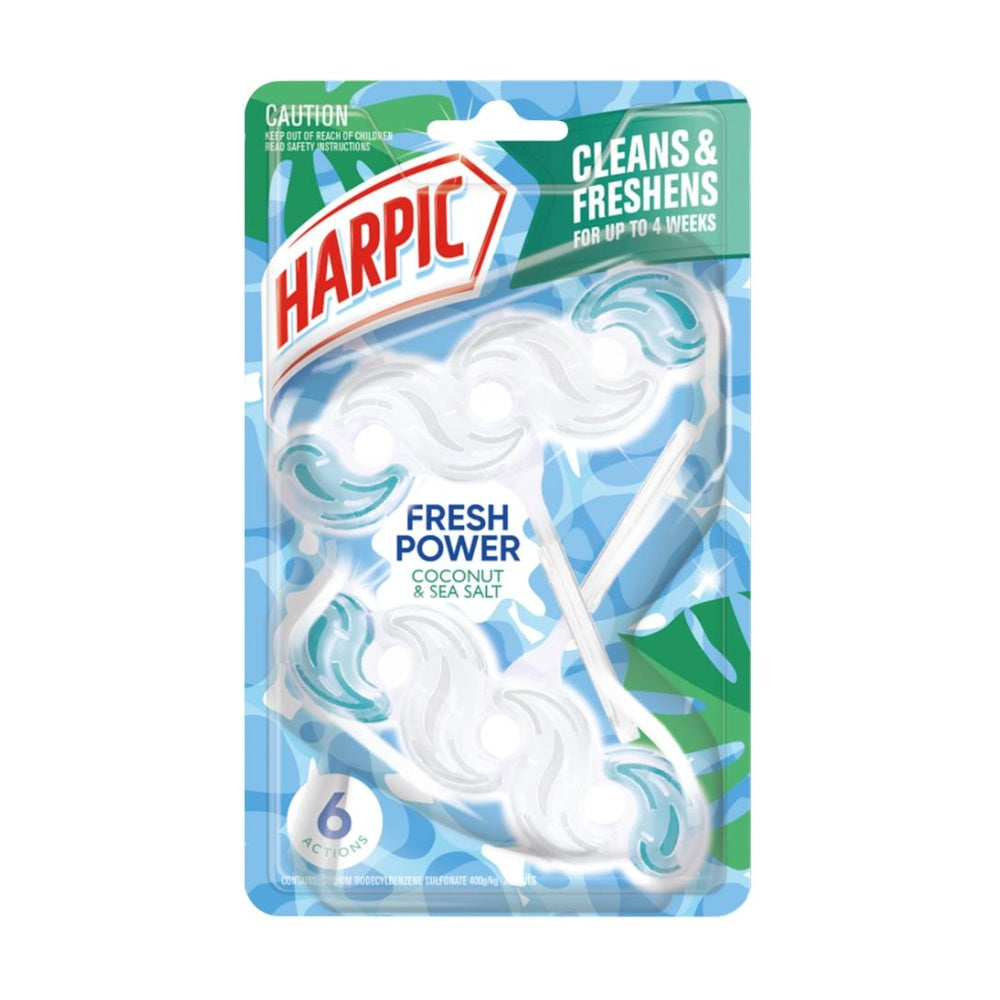 12x 2pc Harpic Toilet Cleaner Fresh Power W/ 6 Actions Coconut & Sea Salt — image 2