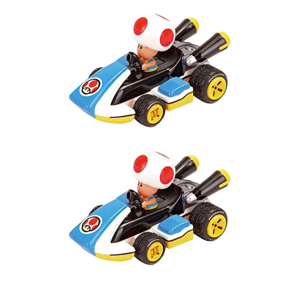 2PK Carrera Pull & Speed Car Mario Kart Theme Toy Cars 1:43 Scale 3y+ Assorted