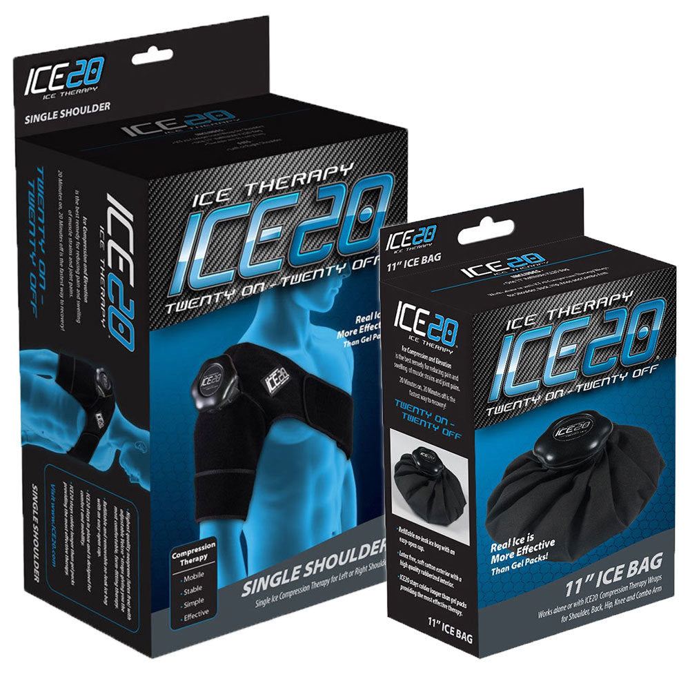 Ice20 Therapy Ice Compression Single Shoulder w/ 11" Ice Bag