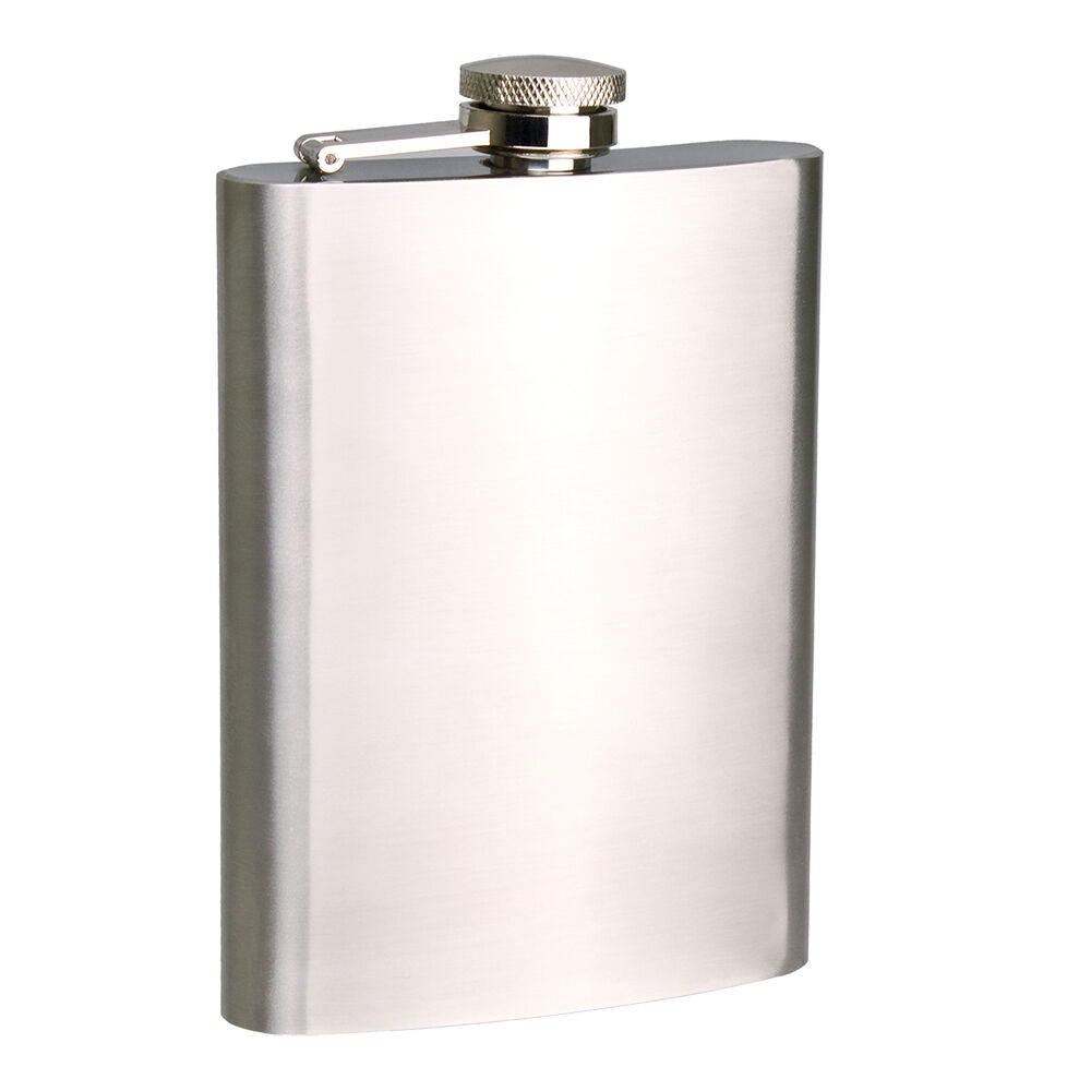Bartender Stainless Steel Satin Finish Hip Drink Flask 8oz/236ml Silver
