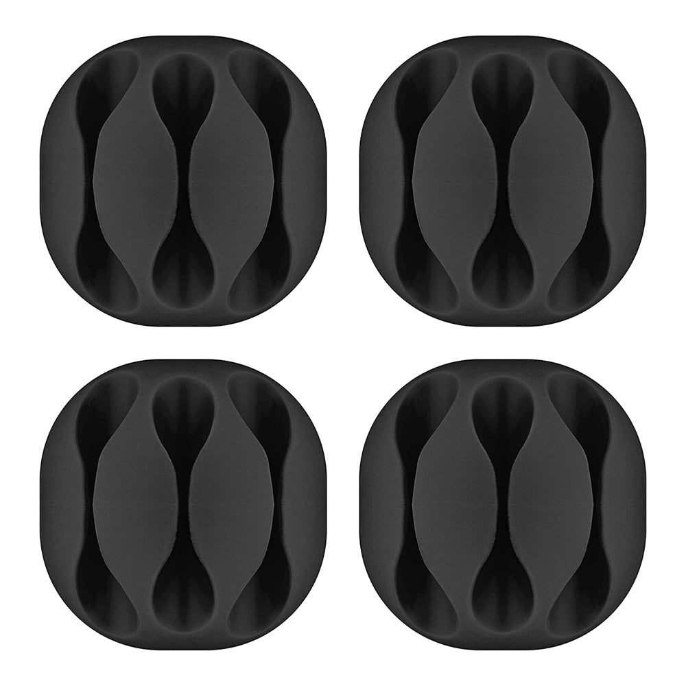 3PK 4pc Goobay 3 Slots Cable Management Organiser - Black
