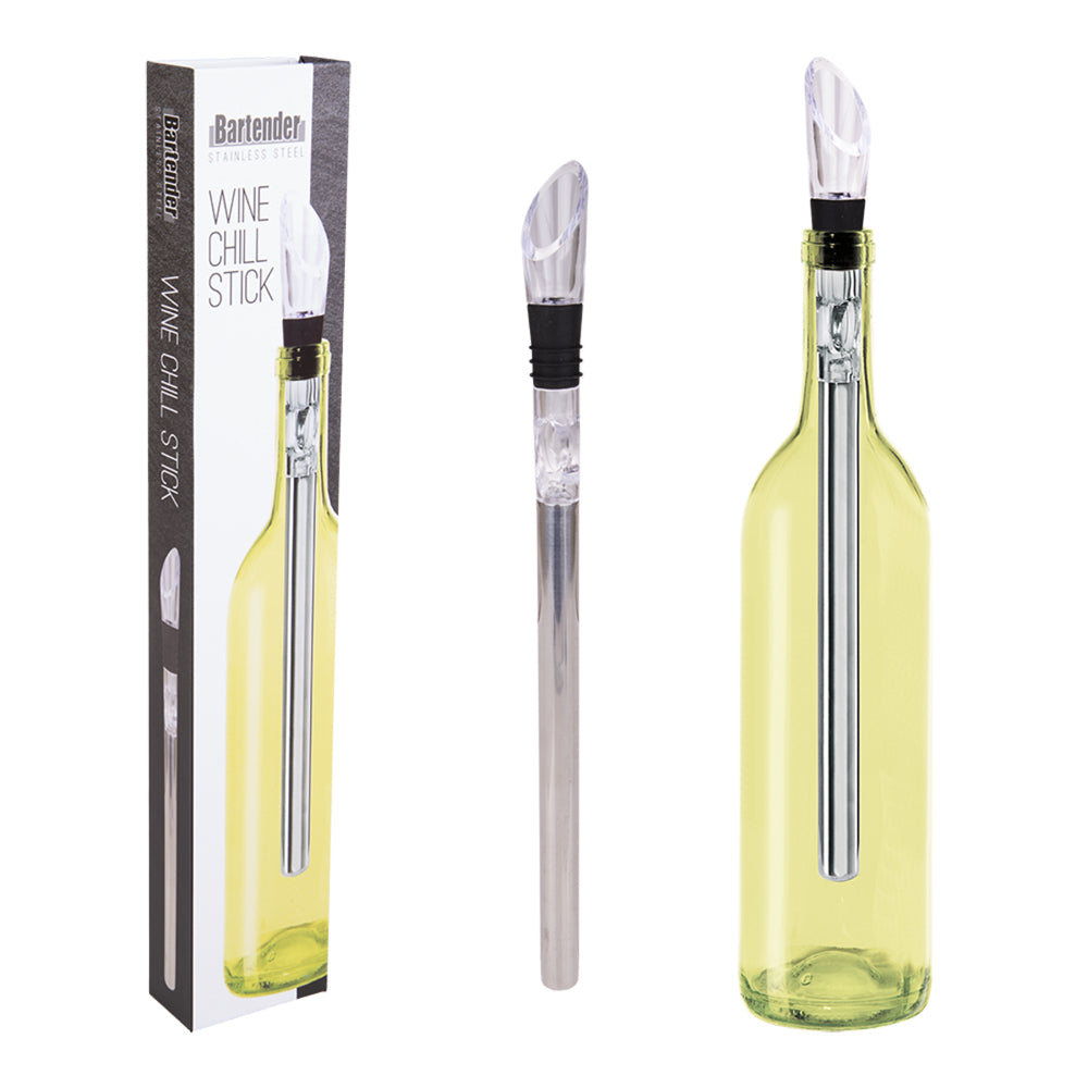2PK Bartender Stainless Steel Wine Chill Stick Rod Pourer
