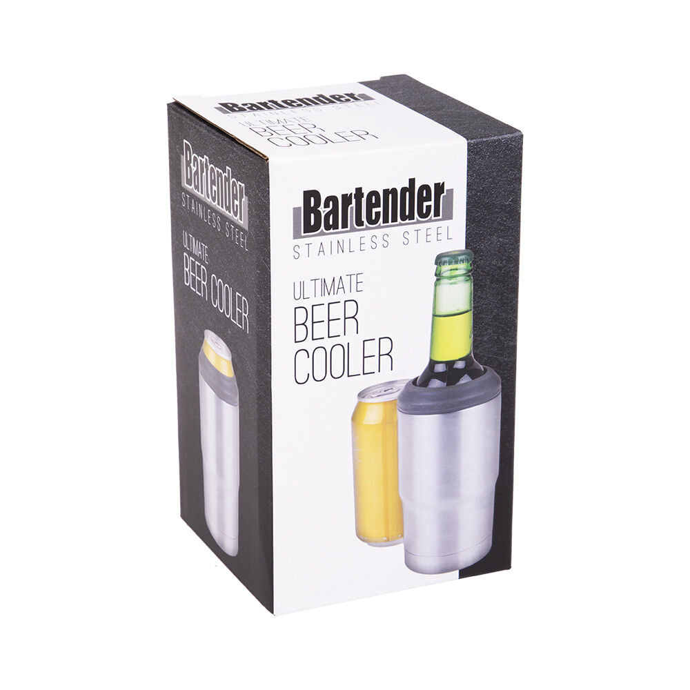 Bartender Stainless Steel Vacuum Insulated Ultimate Beer Cooler Silver