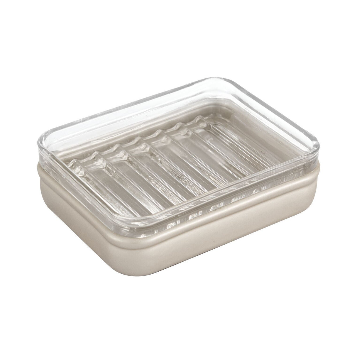 2PK iDesign Hamilton Soap Bar Dish Satin 12.4x12.7x4.4cm
