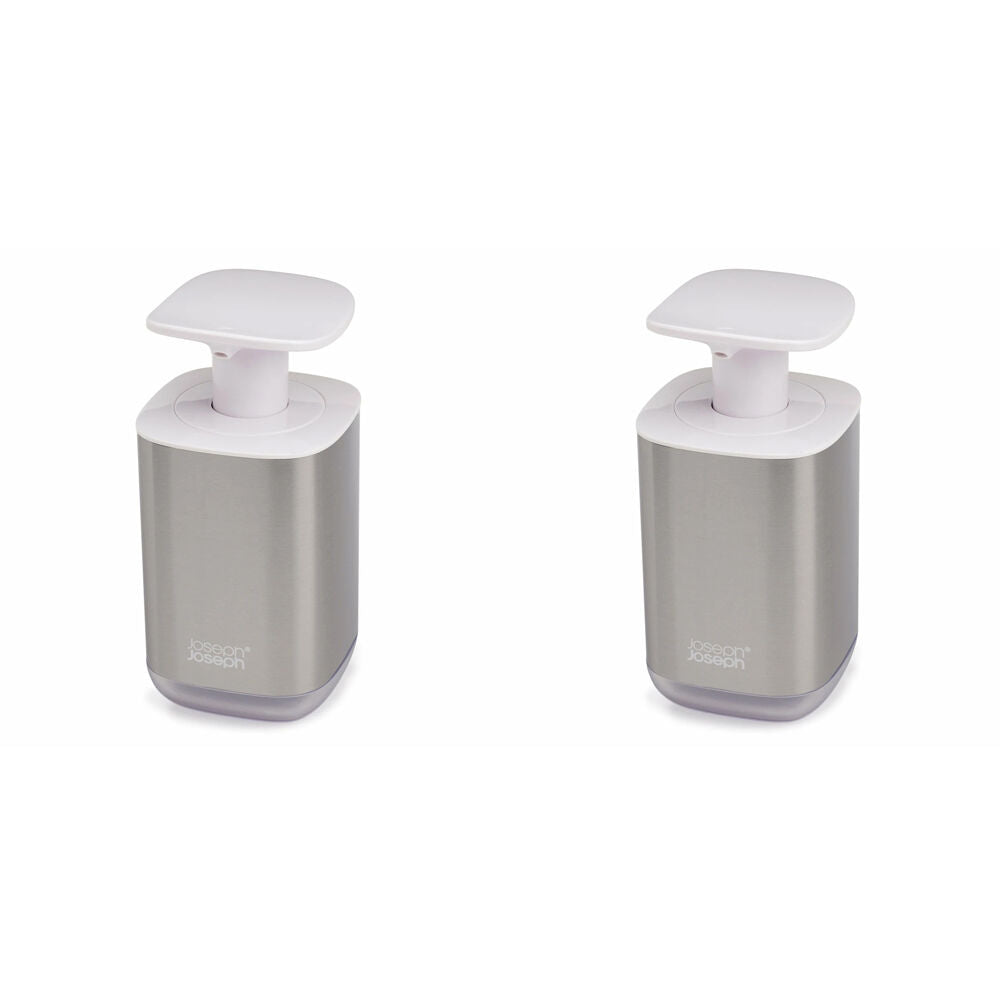 2PK Joseph Joseph Presto Steel Soap Dispenser White