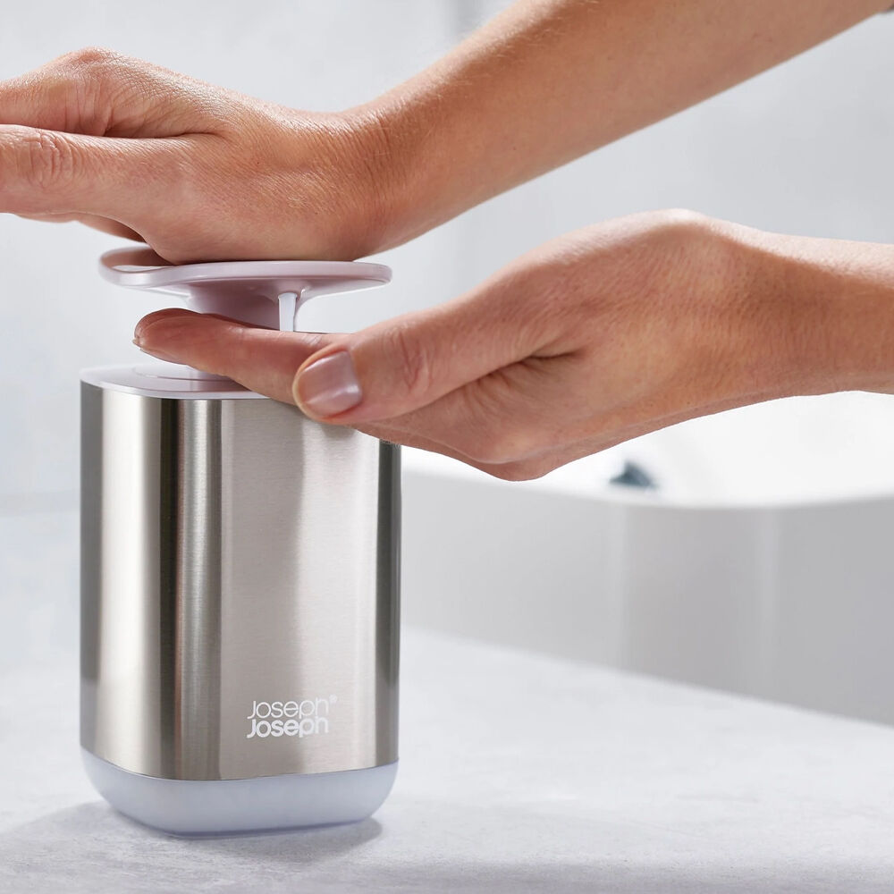 2PK Joseph Joseph Presto Steel Soap Dispenser White