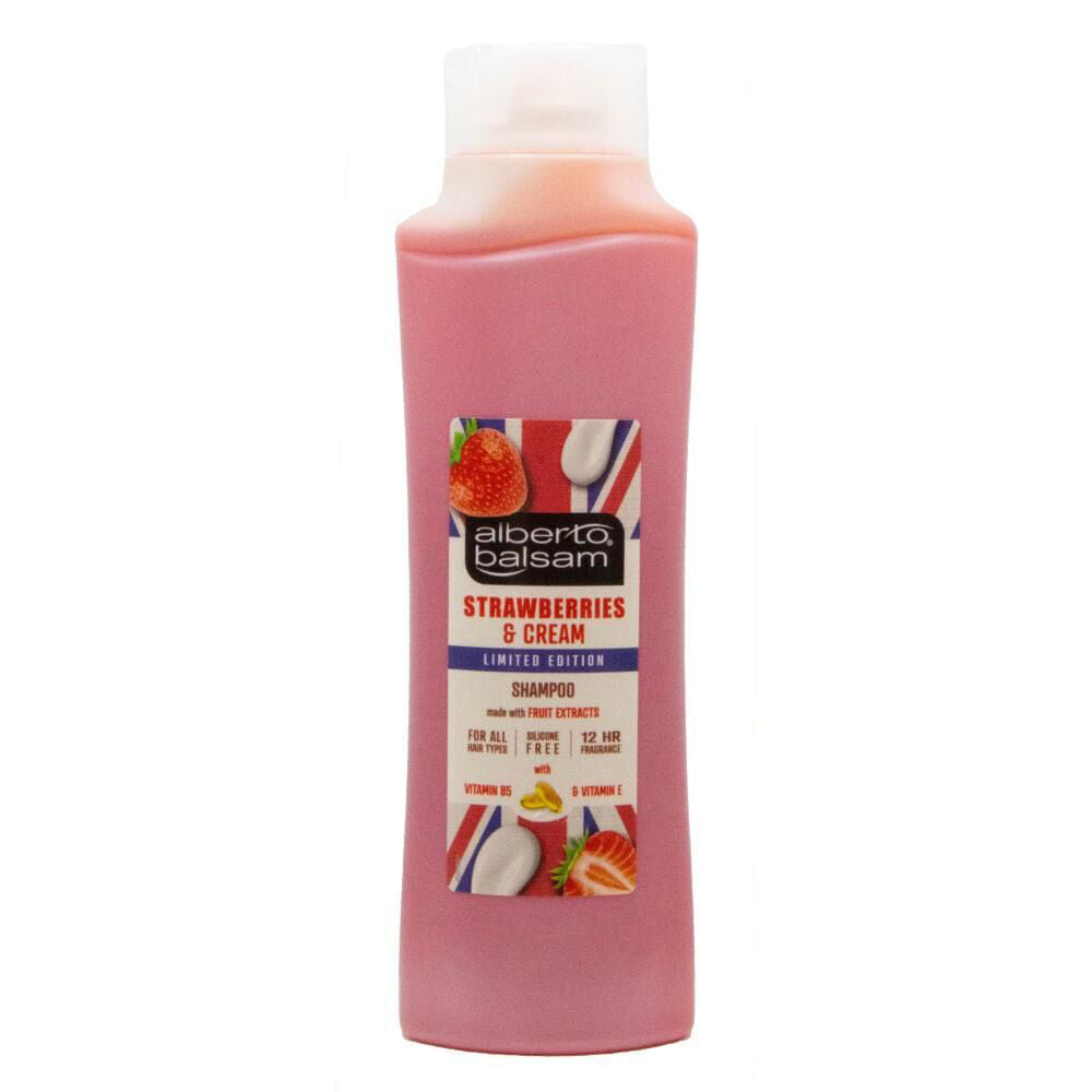 6PK Alberto Balsam Shampoo 350ml Strawberries & Cream Moisturising/Hydrating
