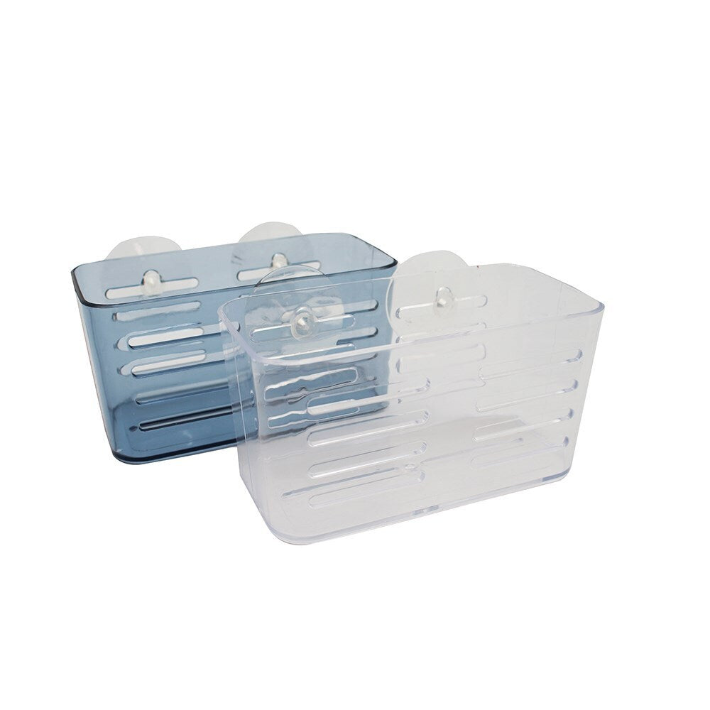 3PK Boxsweden Suction Bathroom Basket 18.5X9X12cm Assorted