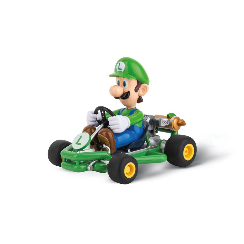 Carrera Mario-Kart Pipe Kart - 2.4 GHz & USB Remote Control Kids Toy 1:18 Luigi