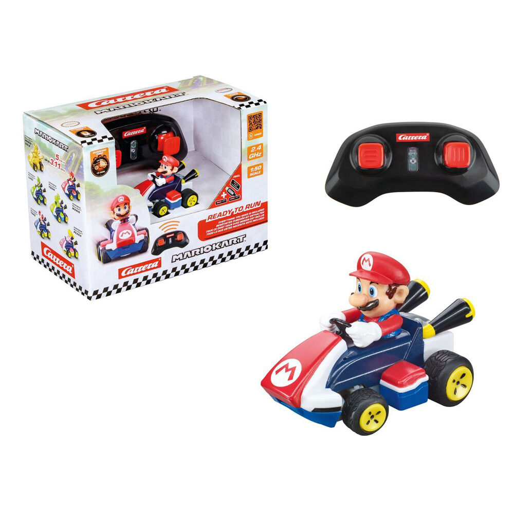 Carrera Mario-Kart Mini RC - 2.4GHz Remote Control Kids Racing Toy Mario