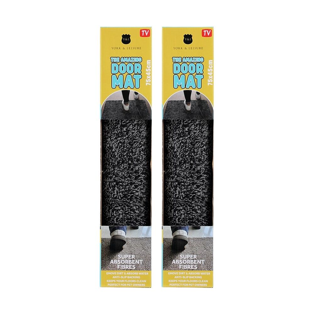 2PK Boxsweden The Amazing Door Mat 75x45cm Removes Dirt & Absorb Water Assorted