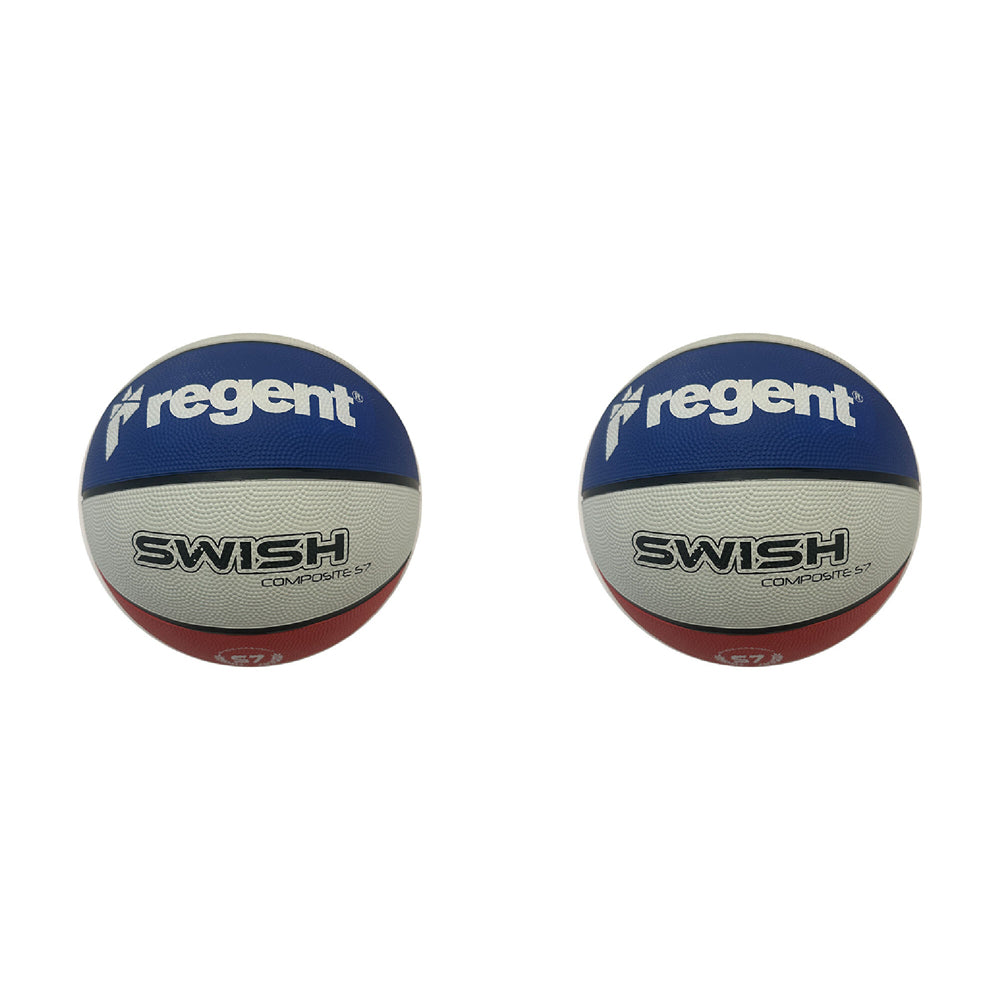 2PK Regent Swish Basketball Indoor/Outdoor Kids Toy Size 7 Red/White/Blue