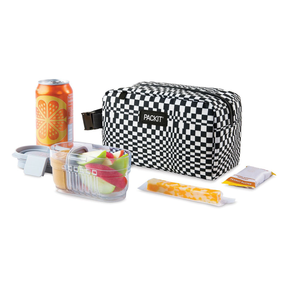 2PK PackIt Freezable Polycanvas Snack Box Bag 23cm - Checked Out