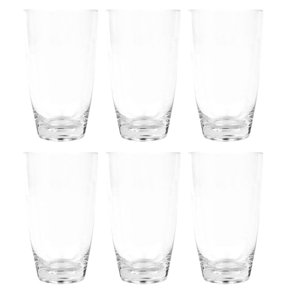 6PK Impact 500ml High Ball Drink Tumbler Cup Polycarbonate - Clear