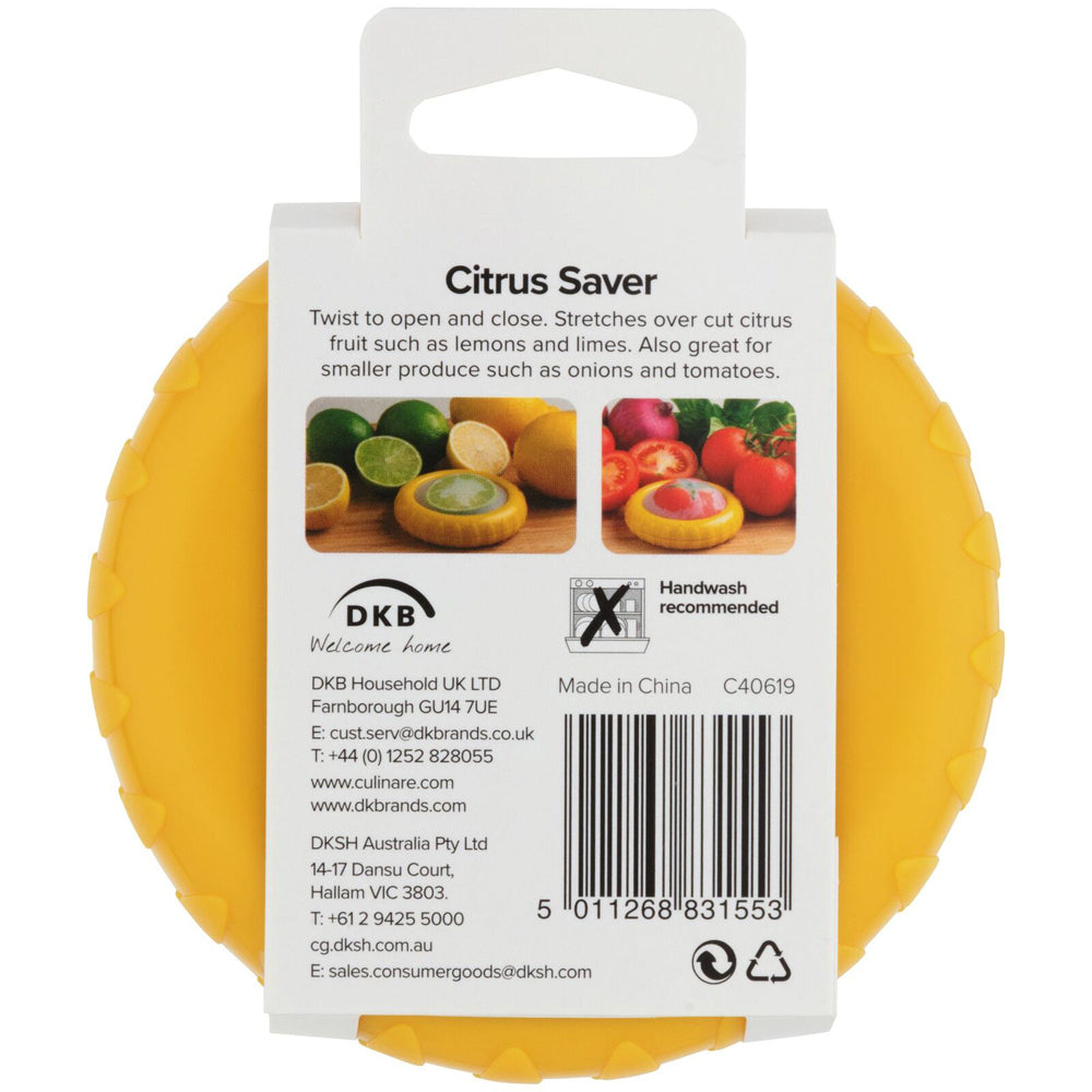 3PK Culinare Citrus Saver Plastic/Silicone 10cm Container - Yellow