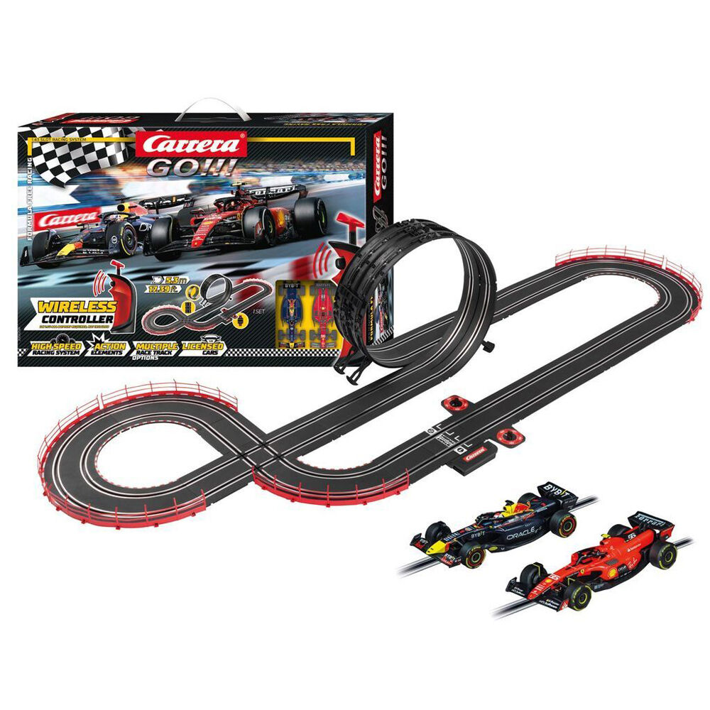 Carrera Formula Free Racing Ferrari & Red Bull Slot Car Race Track Set Wireless