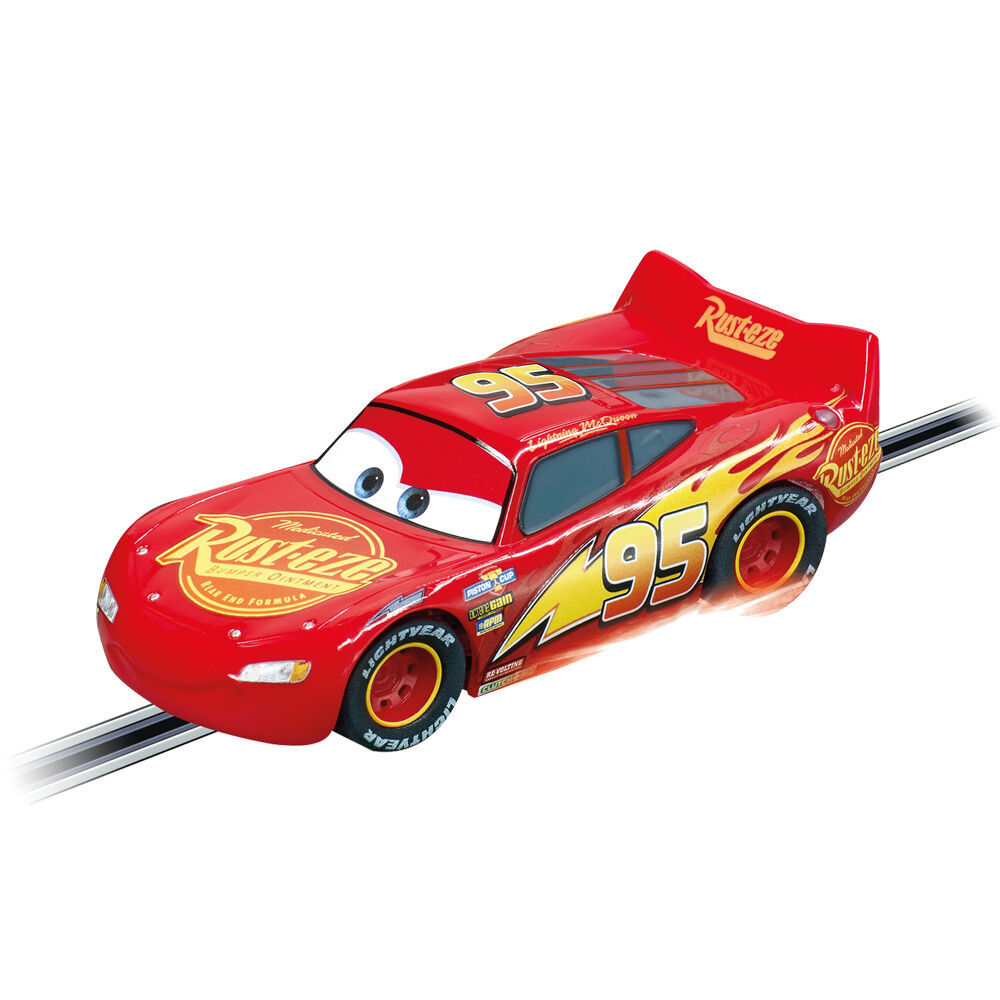Carrera Disney Cars Neon Nights Slot Car Kids Toy Lightning McQueen