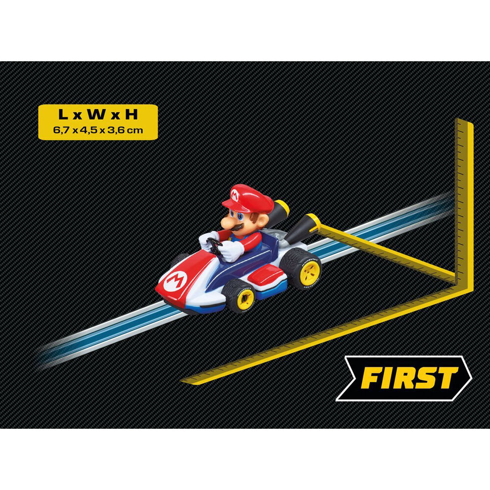 Carrera First Mario-Kart Slot Car Kids Racing Toy 1:50 Scale Mario