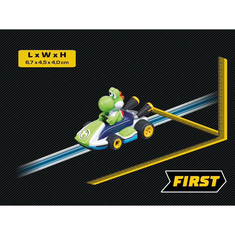 Carrera First Mario-Kart Slot Car Kids Racing Toy 1:50 Scale Yoshi