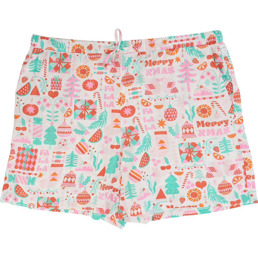 Annabel Trends Sleep Shorts Women's Bottom - Merry Xmas