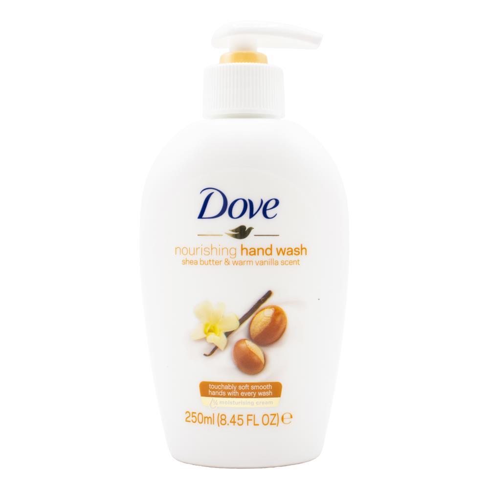 12PK Dove 250ml Nourishing Hand Wash Shea Butter & Warm Vanilla Scent