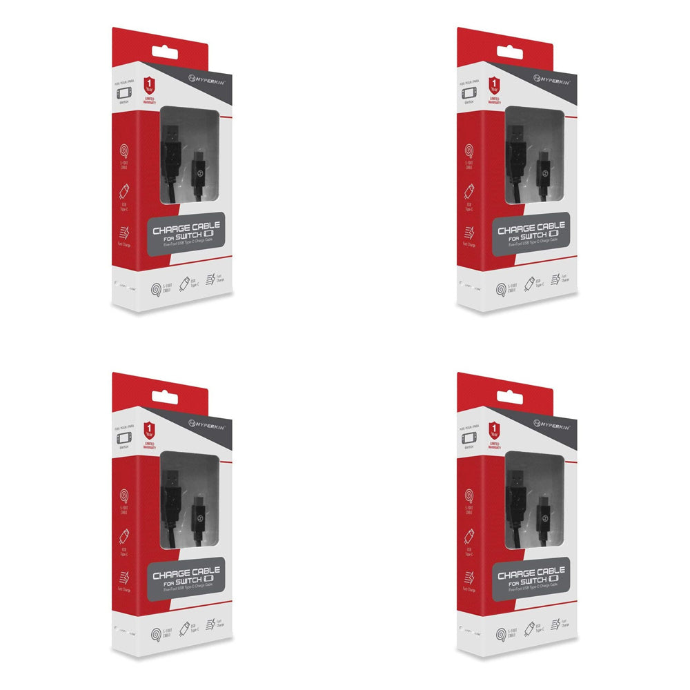 4PK SWI Hyperkin Switch Charging Cable Video Game Accesories 5ft