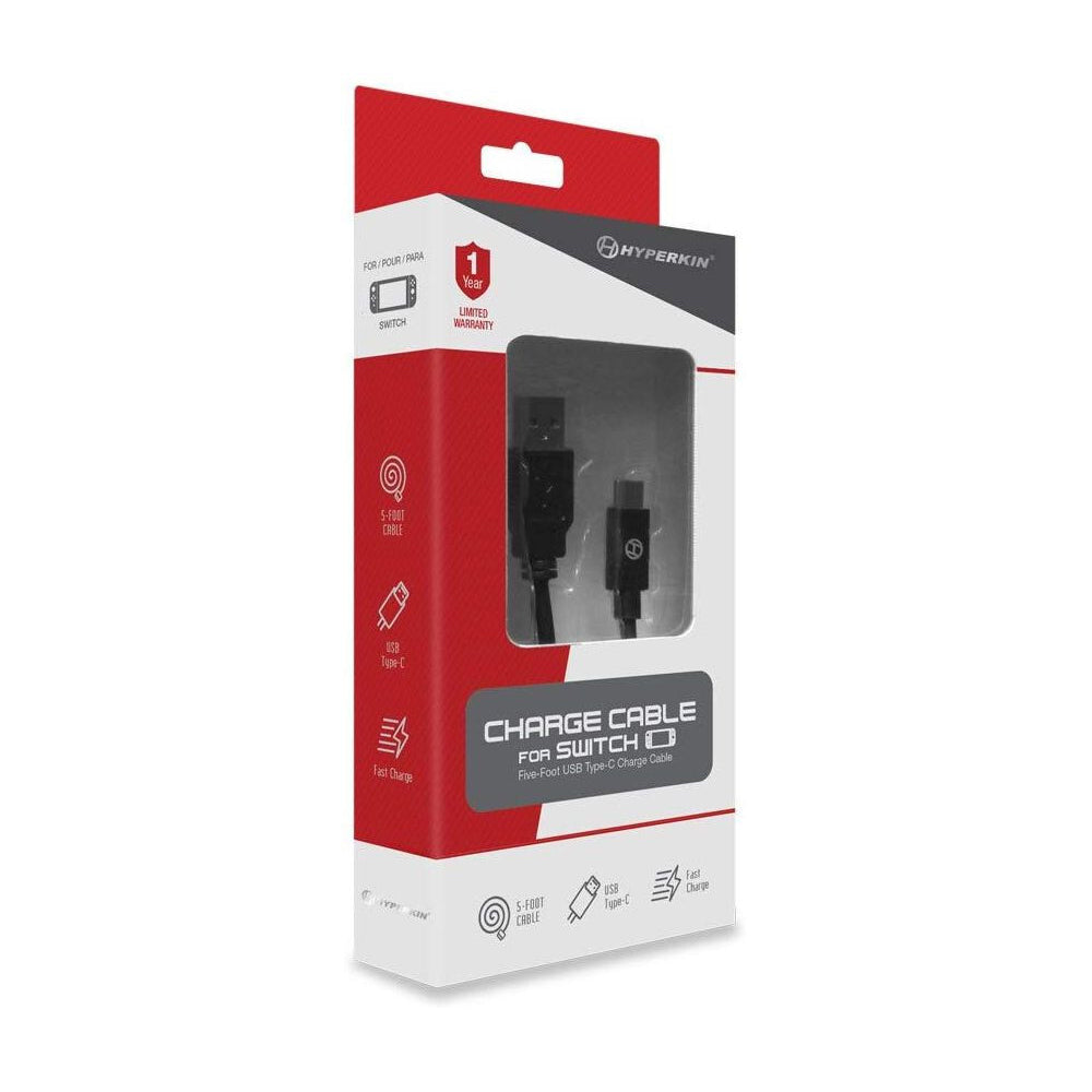 4PK SWI Hyperkin Switch Charging Cable Video Game Accesories 5ft