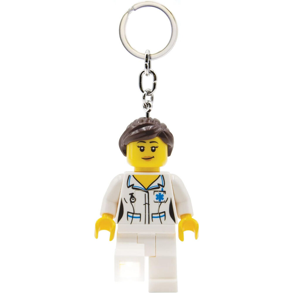 2PK Lego Nurse/Surgeon Keychain LED Light 23x24cm Assorted Kids 6y+