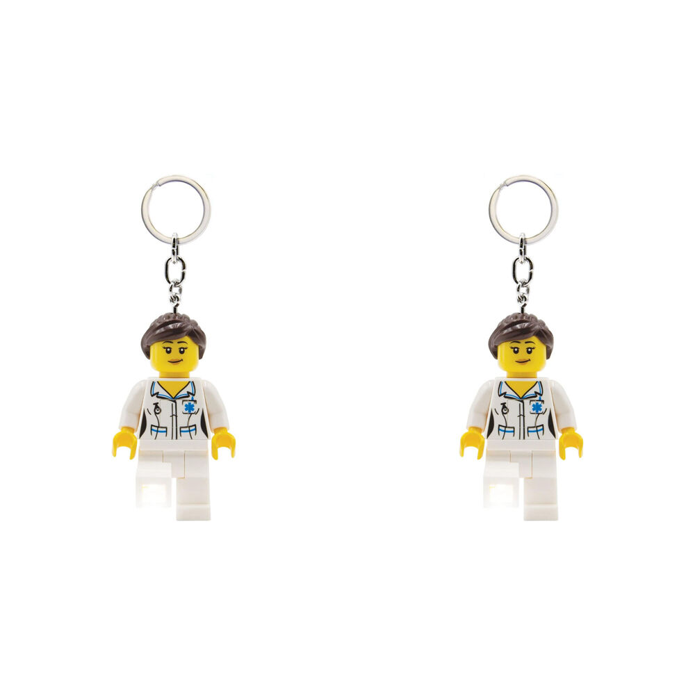 2PK Lego Nurse/Surgeon Keychain LED Light 23x24cm Assorted Kids 6y+