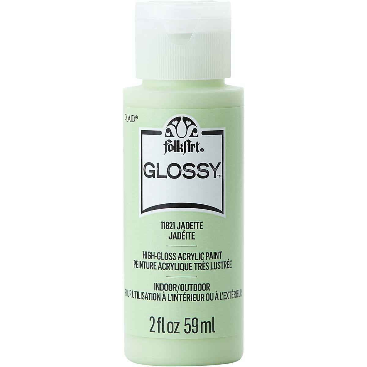 3PK Plaid FolkArt 59ml Glossy Art Acrylic Paint - Jadeite