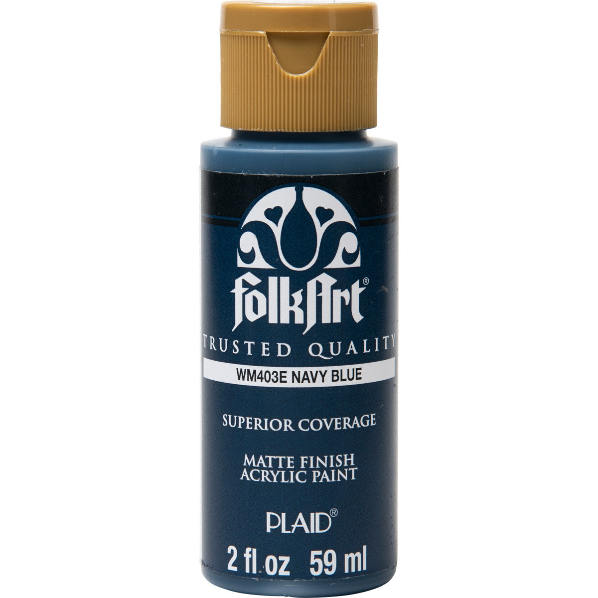 3PK Plaid FolkArt Premium 59ml Acrylic Paint Matt Finish - Navy Blue