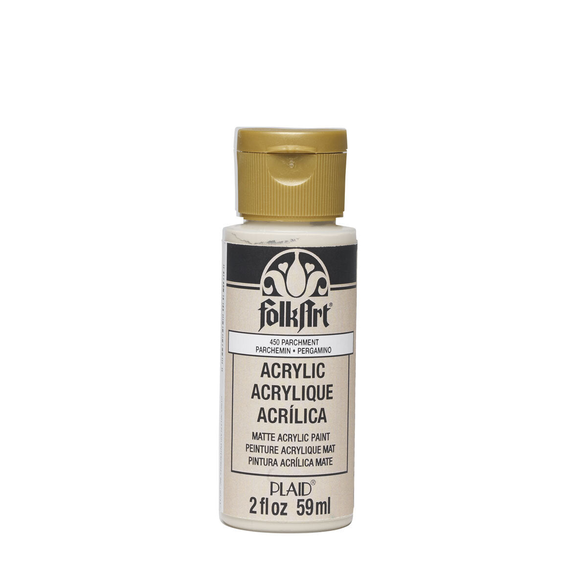3PK Plaid FolkArt Premium 59ml Acrylic Paint Matt Finish - Parchment