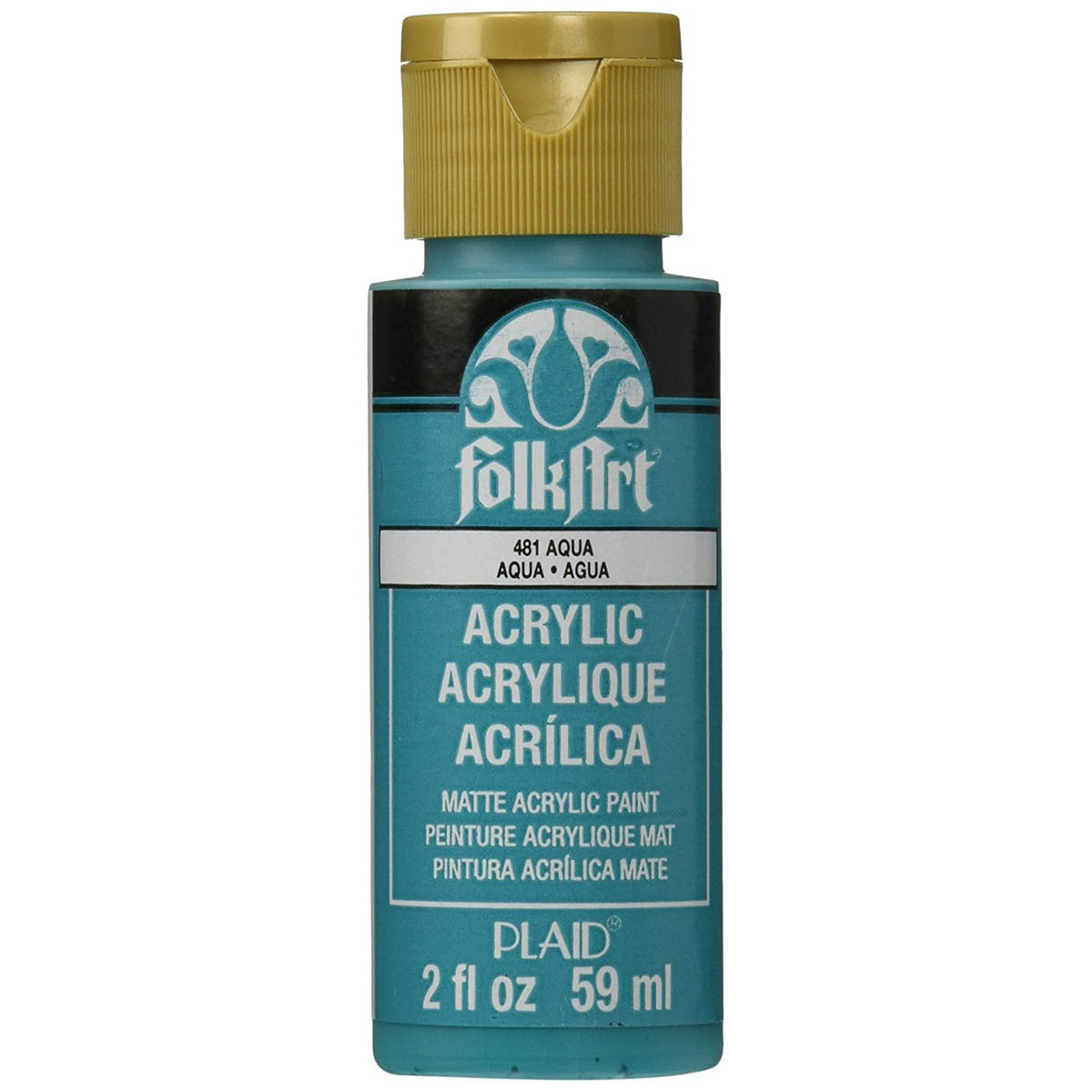 3PK Plaid FolkArt Premium 59ml Acrylic Paint Matt Finish - Aqua
