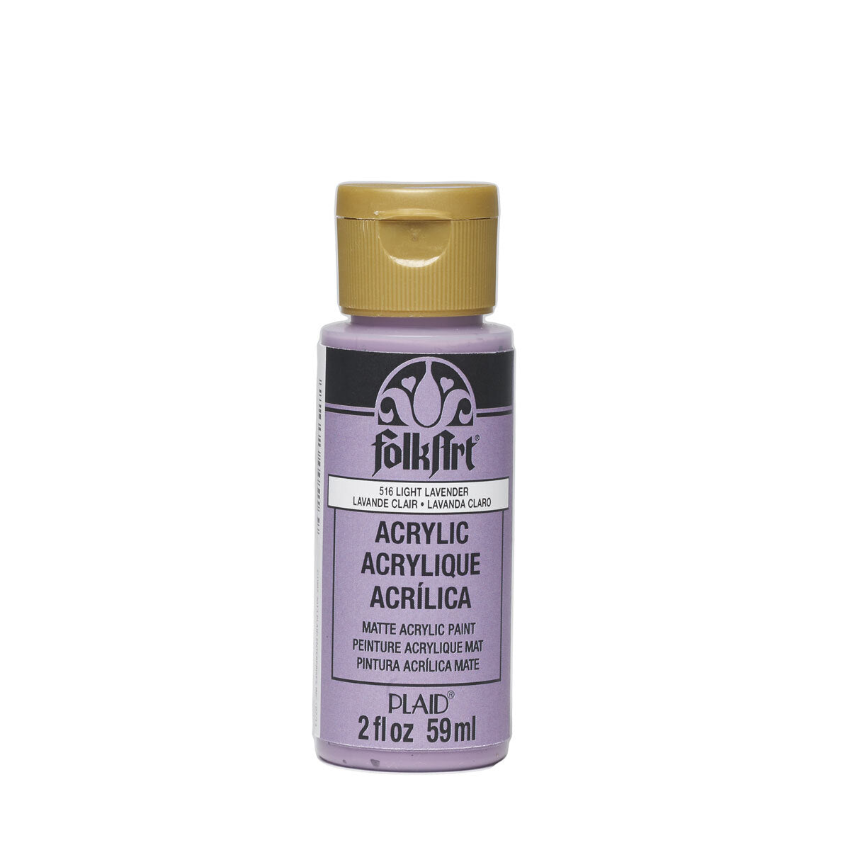 3PK Plaid FolkArt Premium 59ml Acrylic Paint Matt Finish - Light Lavender