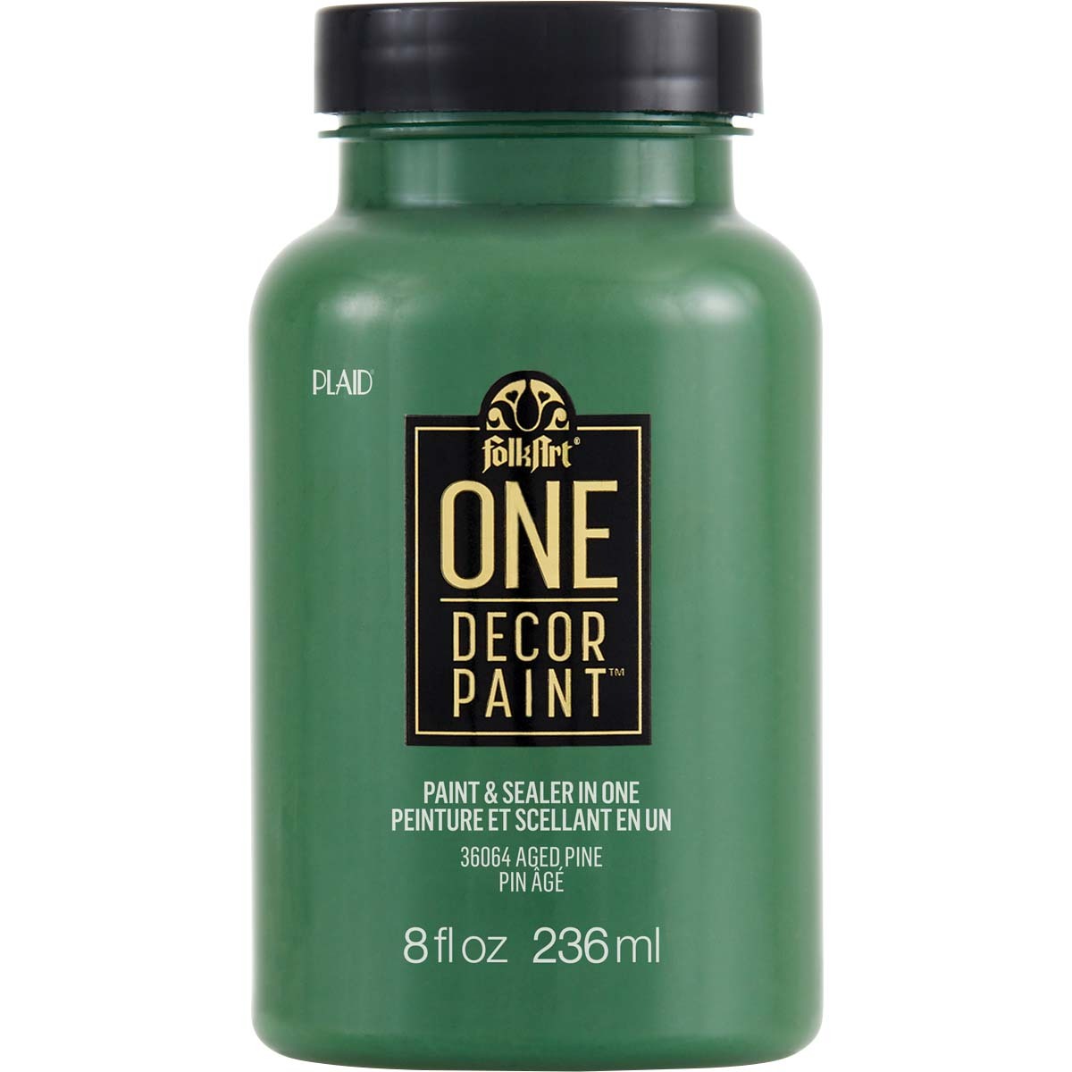 2PK Plaid FolkArt 236ml One Decor Paint Eggshell Finish - Aged Pine