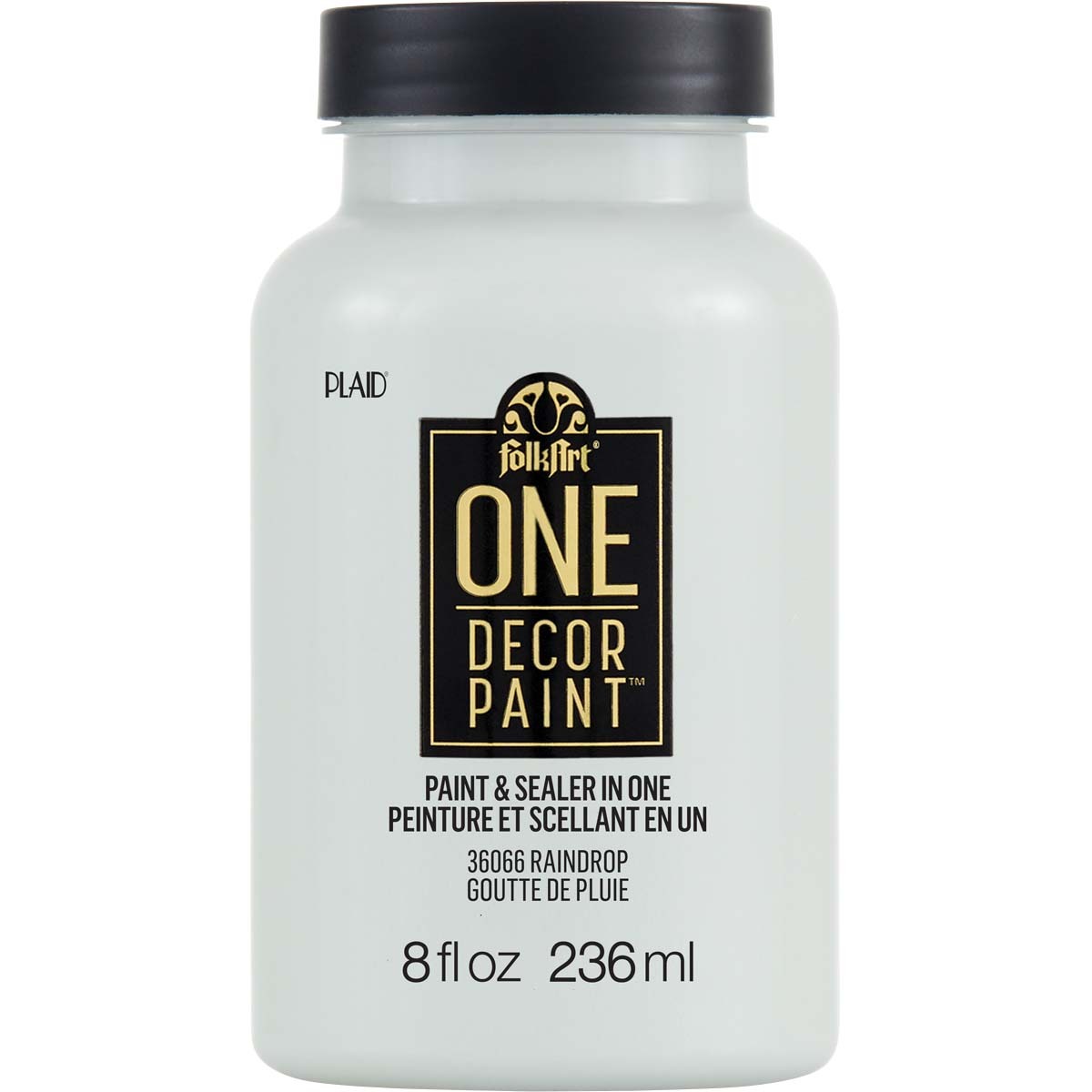 2PK Plaid FolkArt 236ml One Decor Paint Eggshell Finish - Raindrop