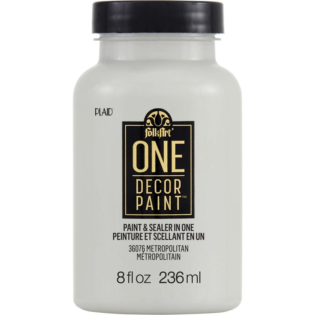 2PK Plaid FolkArt 236ml One Decor Paint Eggshell Finish - Metropolitan