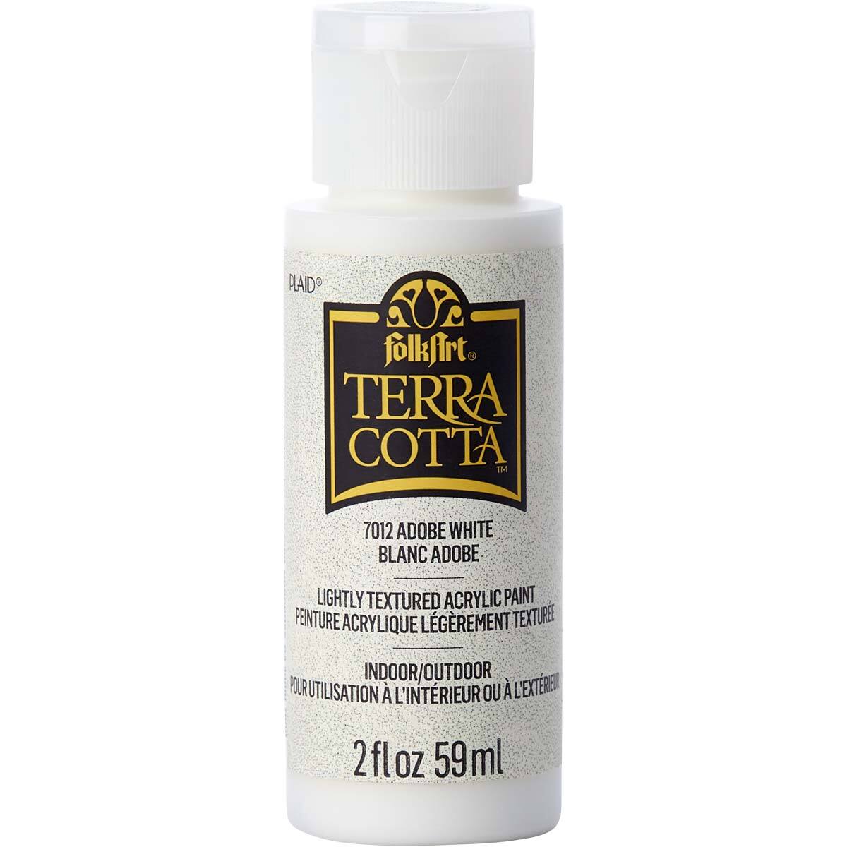 3PK Plaid FolkArt Terra Cotta 59ml Acrylic Paint - Adobe White