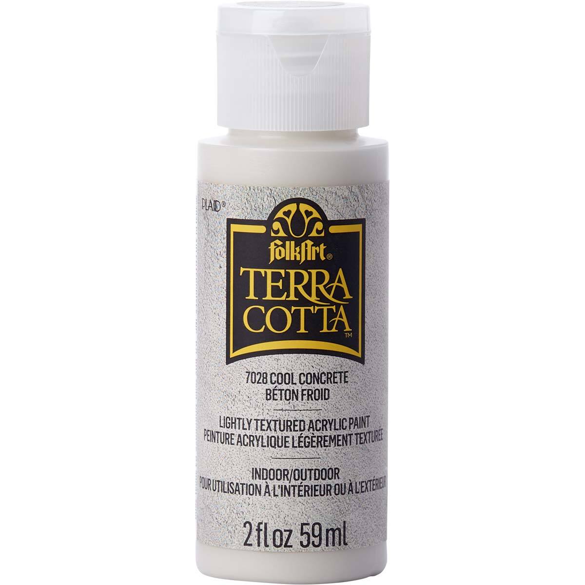 3PK Plaid FolkArt Terra Cotta 59ml Acrylic Paint - Cool Concrete