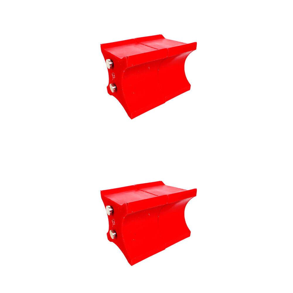 2x 2pc AgBoss Equestrian Show Jumping Keyhole Jump Cup Inserts Red