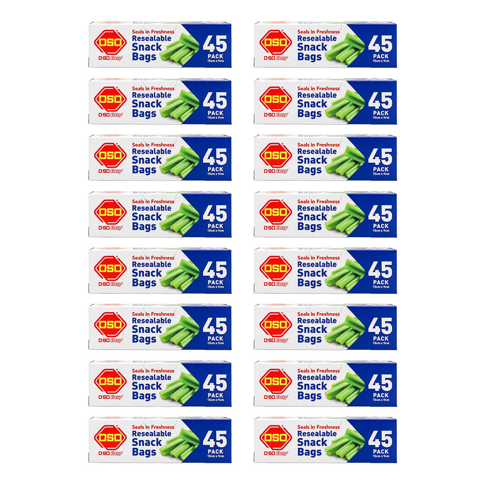 720pc Oso Easy Resealable Plastic Snack Bags Clear 15x9cm