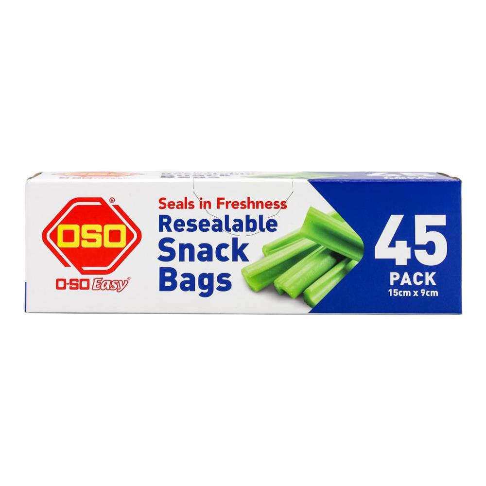 720pc Oso Easy Resealable Plastic Snack Bags Clear 15x9cm