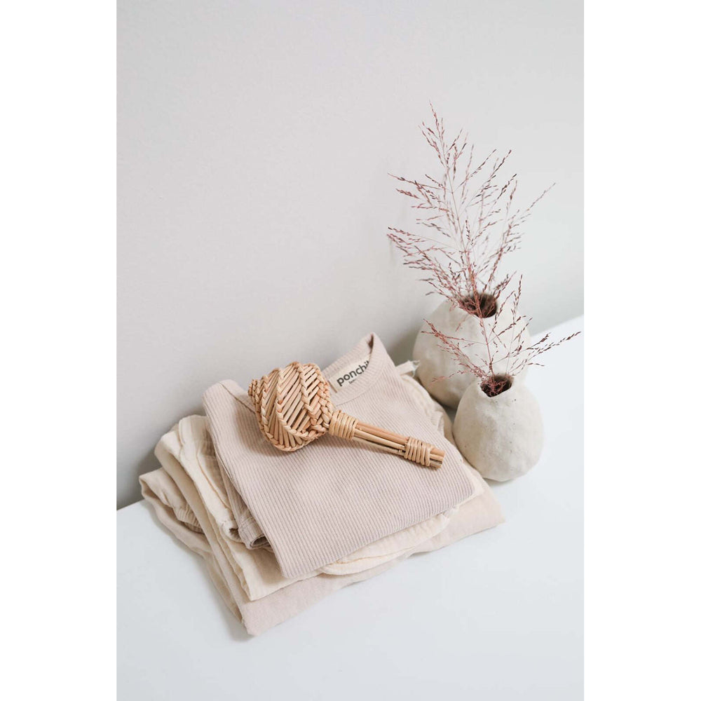 Ponchik Linen Romper Wheat Size 6-12m