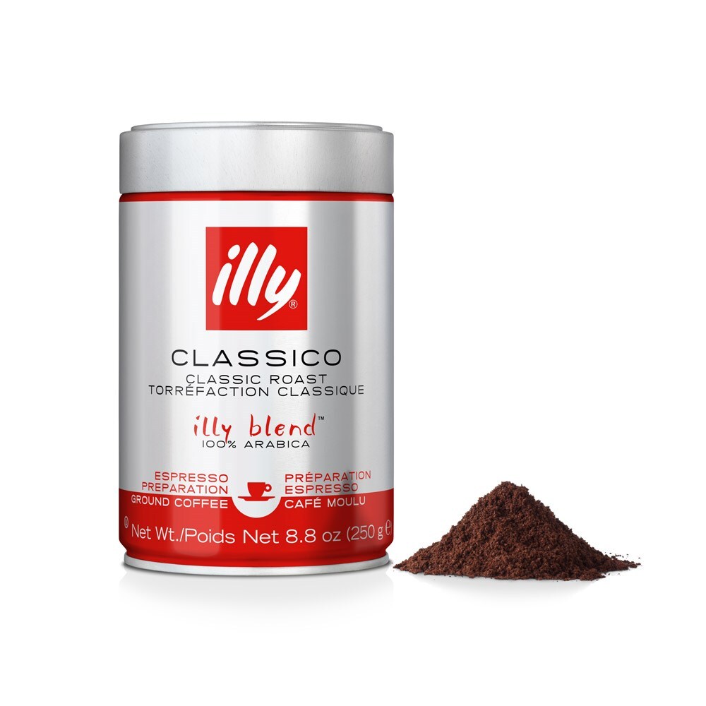 3PK Illy Classico Espresso Ground Coffee 250g