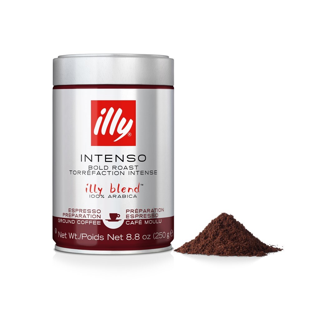 3PK Illy Intenso Espresso Ground Coffee 250g