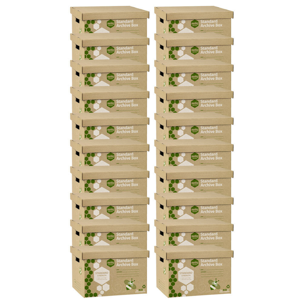 20x Marbig Standard Archive Box w/ Lid