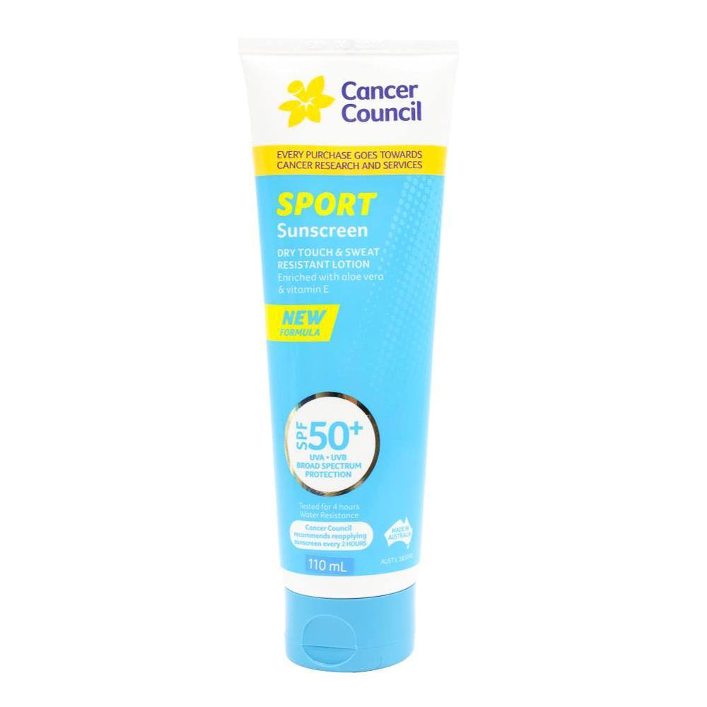 3PK Cancer Council 110ml Sport Sunscreen SPF50+ Body Lotion