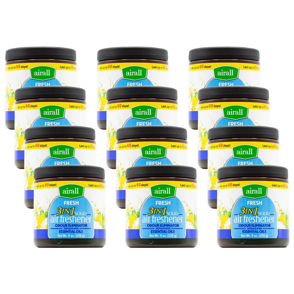 12PK Airall 3in1 Air Freshener w/ Essential Oils - Fresh