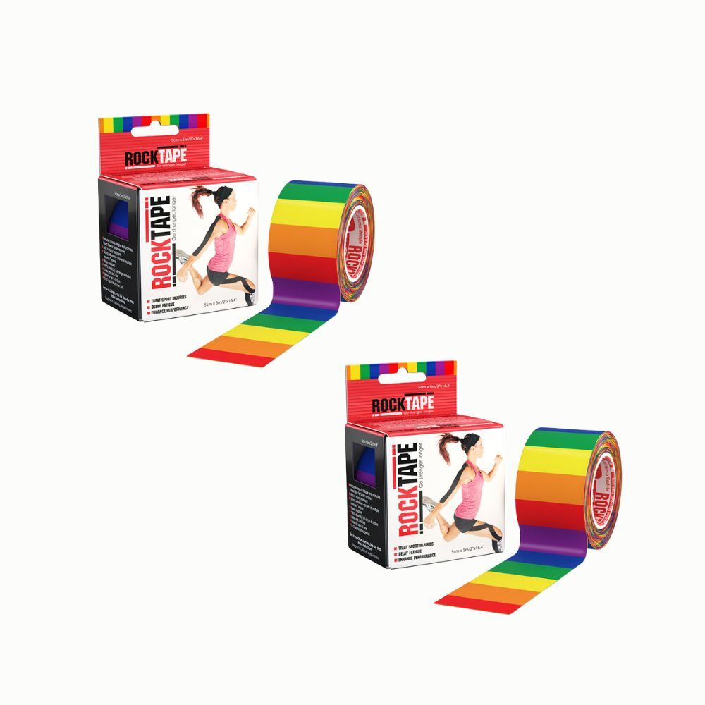 2PK Rocktape Standard Adhesive Training Support Tape - Rainbow